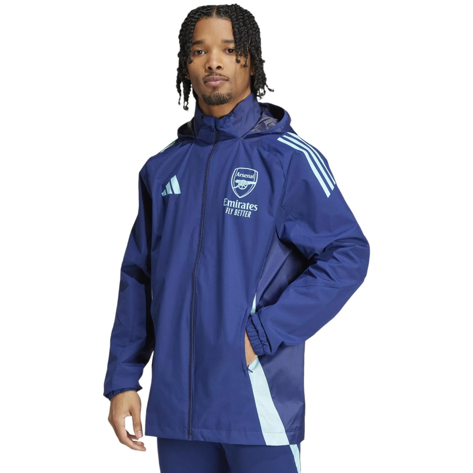 adidas Arsenal 2024/25 Full Zip Hooded Jacket