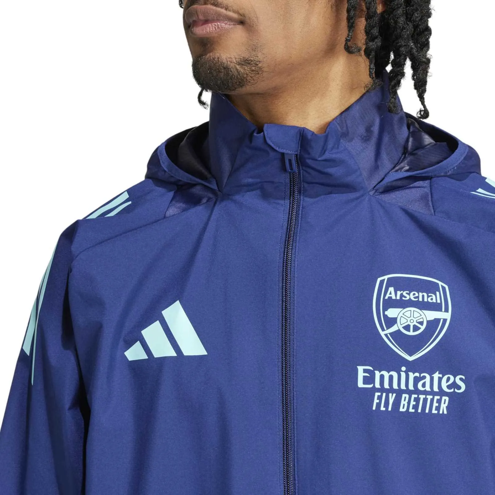 adidas Arsenal 2024/25 Full Zip Hooded Jacket