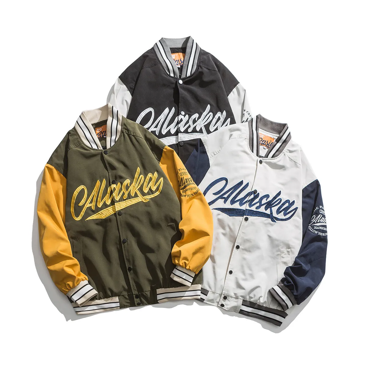 Alaska Varsity Jacket Autumn Printed Baseball Uniform