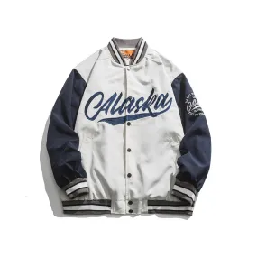 Alaska Varsity Jacket Autumn Printed Baseball Uniform