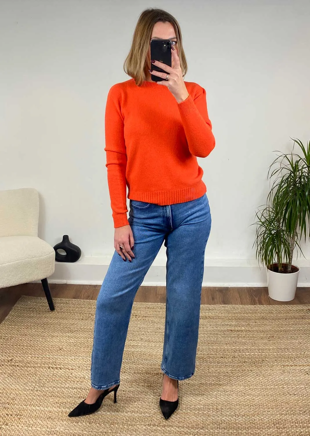 Alice Soft Knit Jumper in Orange