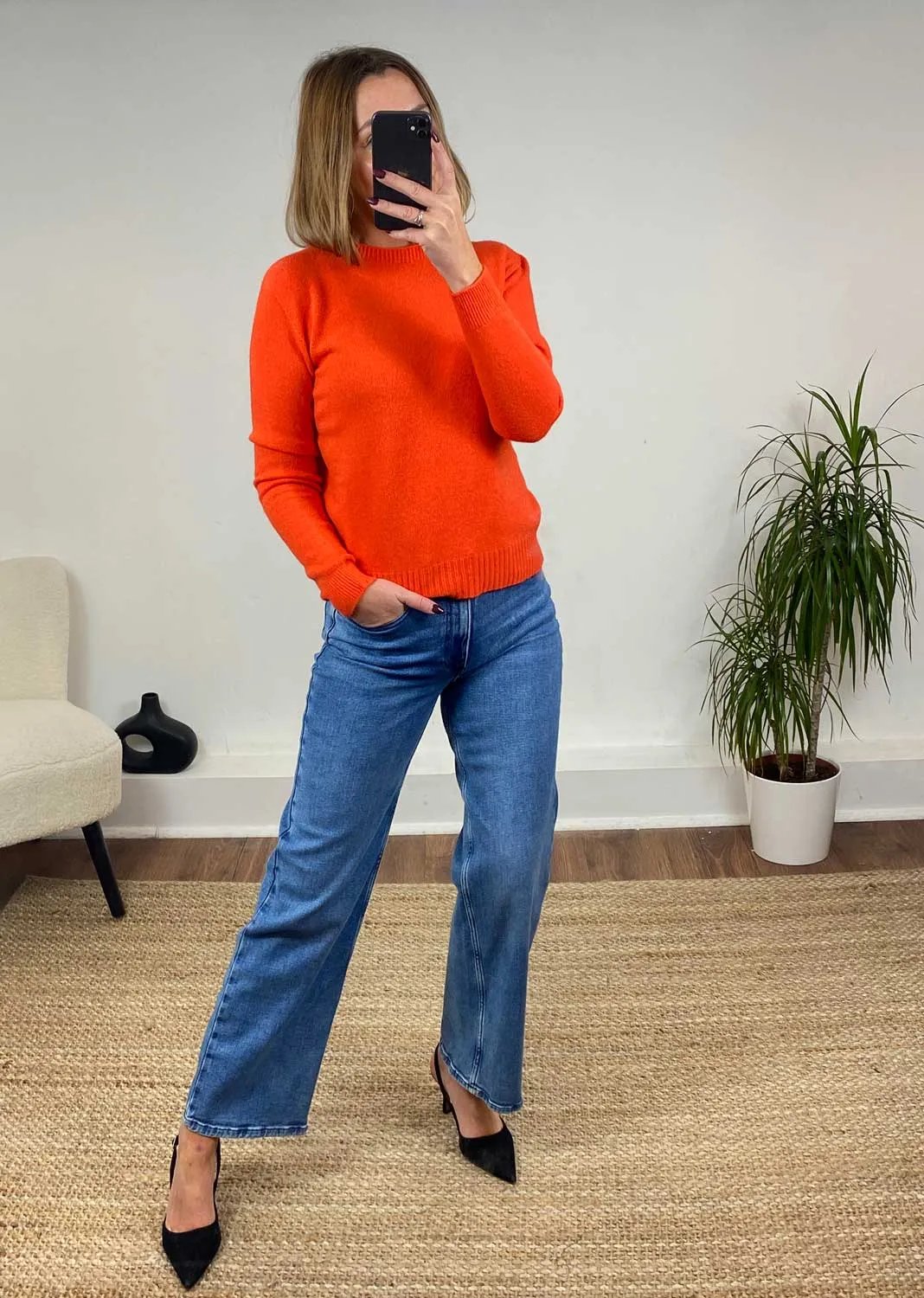 Alice Soft Knit Jumper in Orange