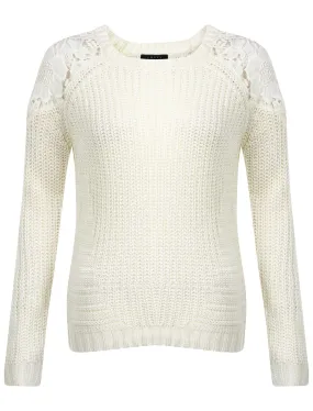 Amara Leya Lacey white jumper