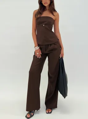 Ambient Wide Leg Pant Chocolate