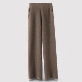 Ancien | Women's High Waist Wide Leg Cashmere Sweatpants