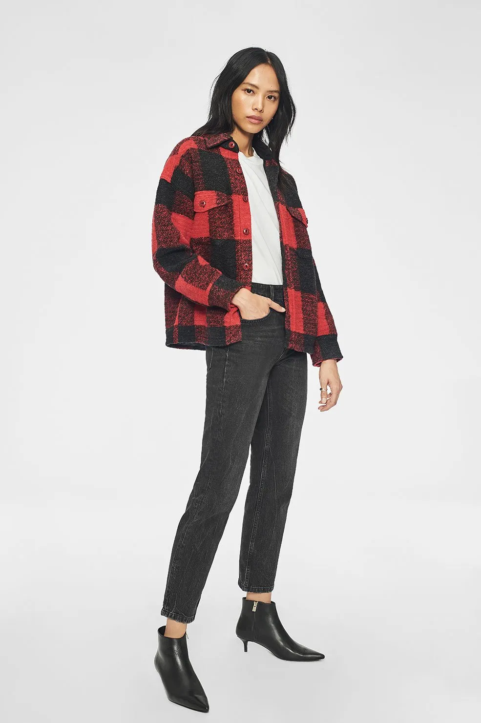 Anine Bing - Bobbi Flannel Jacket in Buffalo Check