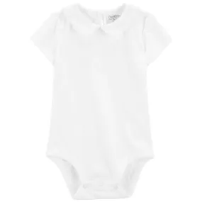 Baby Girls' Scalloped Peter Pan Collar Jersey Bodysuit 1Q444