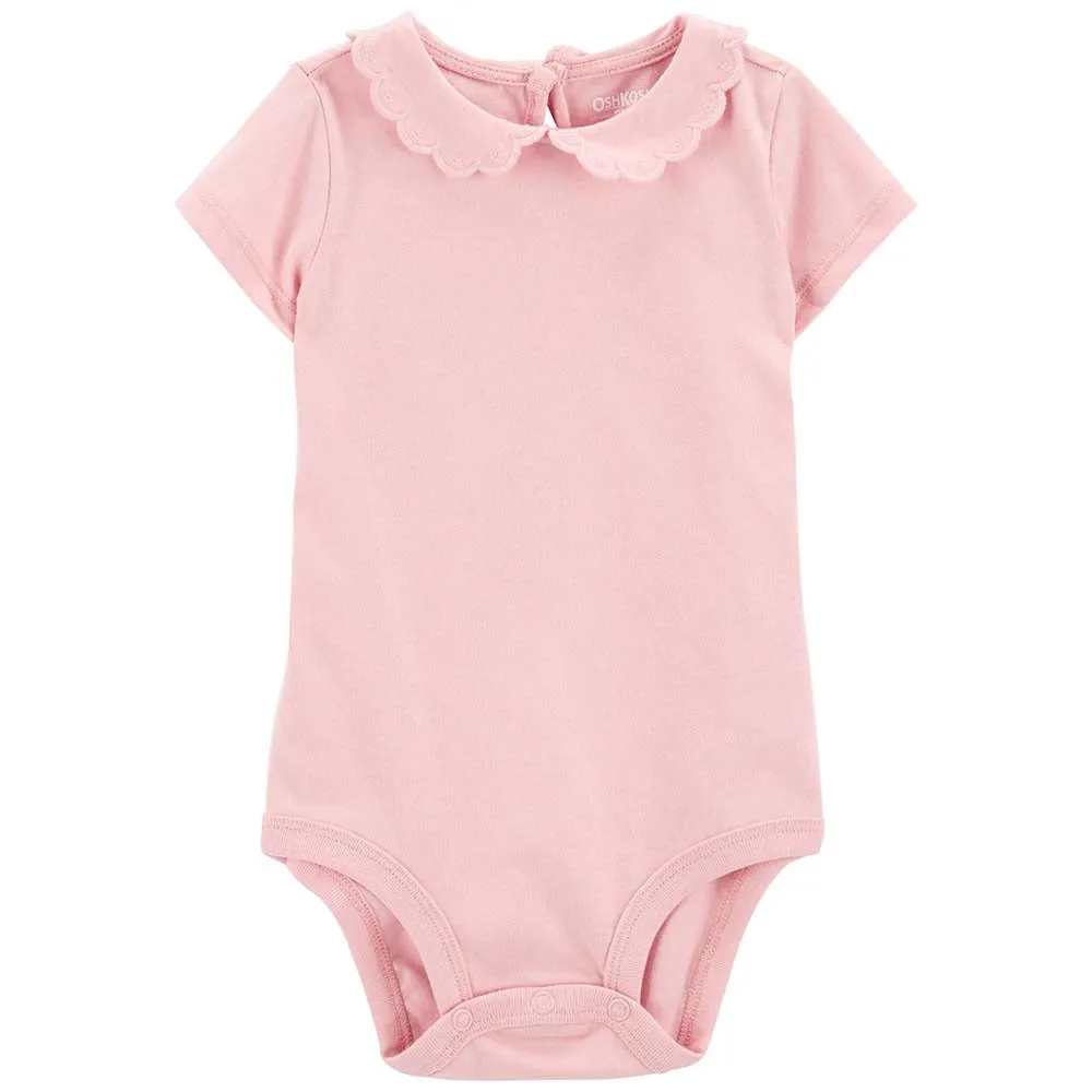 Baby Girls' Scalloped Peter Pan Collar Jersey Bodysuit 1Q444