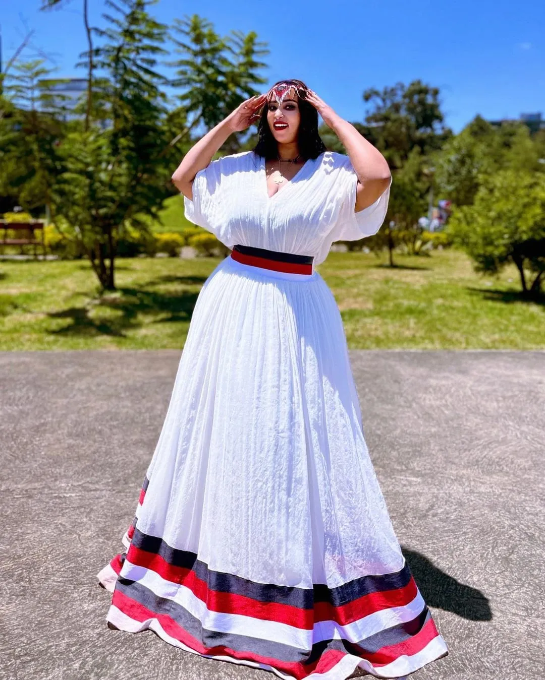 Beautiful Oromoo Dress Abbaa Gadaa and with Accessories Handwoven Oromo Dress Habesha Dress