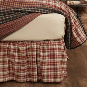 Beckham Plaid King Bed Skirt 78x80x16