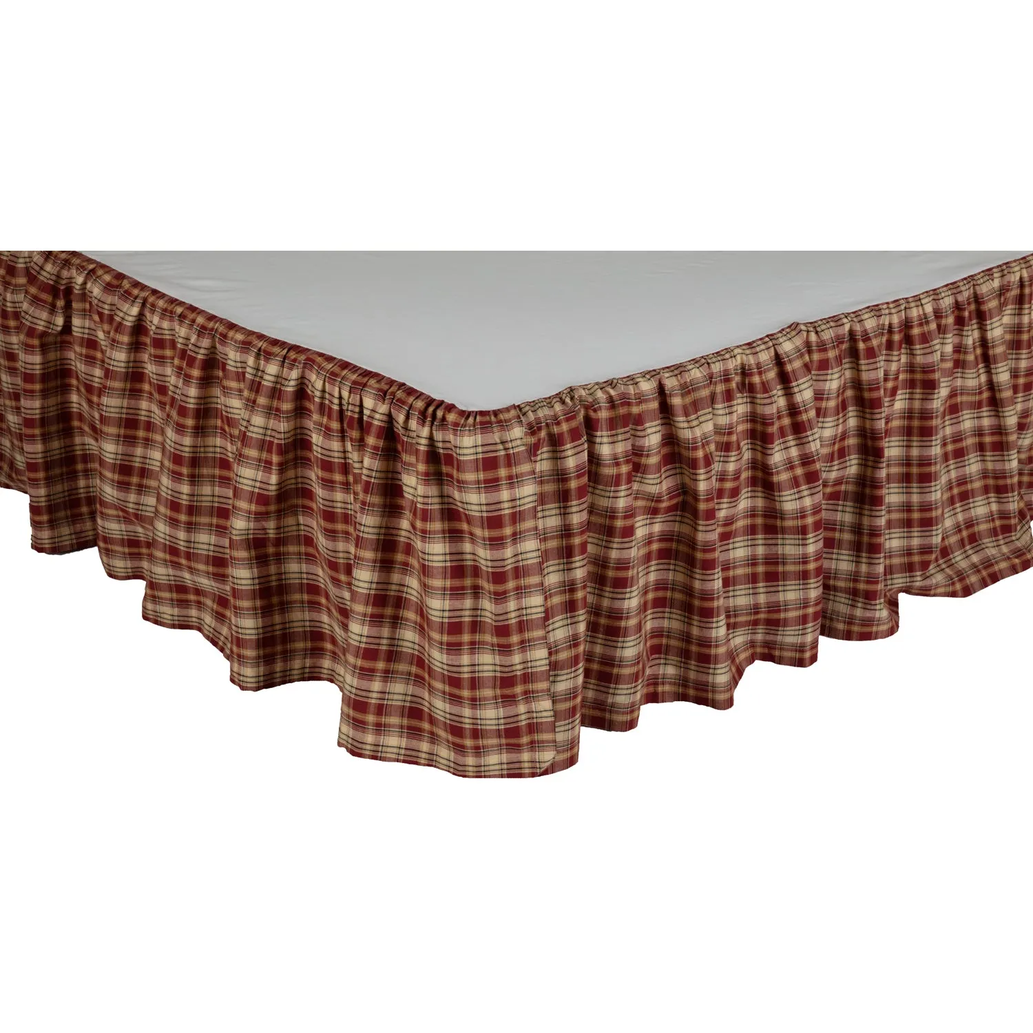 Beckham Plaid King Bed Skirt 78x80x16