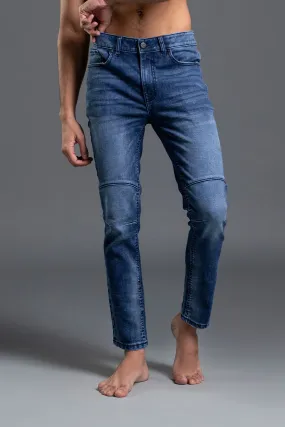 Biker Jeans (Ocean Blue) (Blue biker )