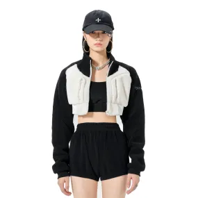 Black Panda Cropped Jacket