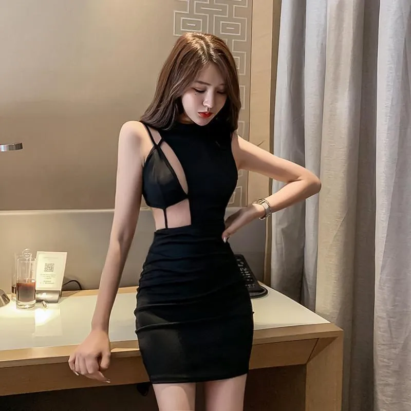 Black Sleeveless Mini Dress