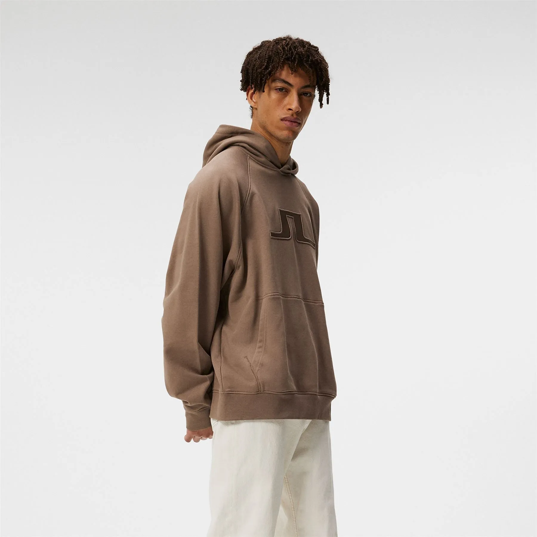 Callan Relaxed Fit Cotton Jersey Bridge Hoodie Walnut Brown - SS24