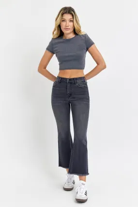 CELLO Washed Black Crop Flares