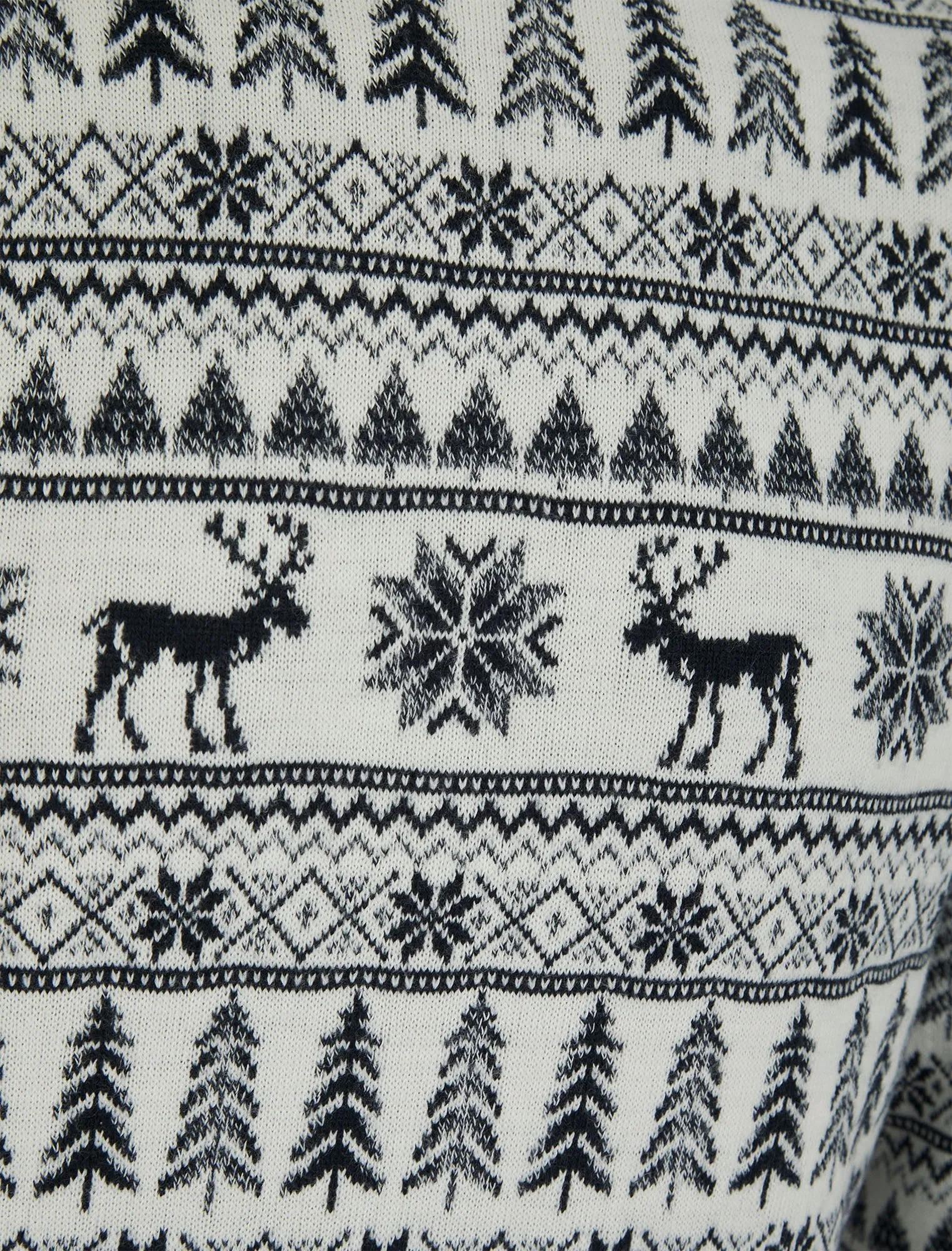 Christmas Nilsen Nordic Fairisle Mens Christmas Jumper - White