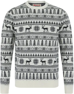 Christmas Nilsen Nordic Fairisle Mens Christmas Jumper - White