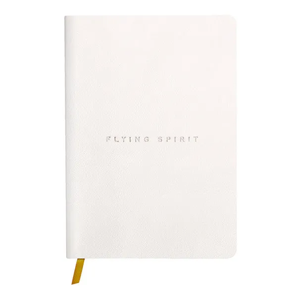 Clairefontaine Flying Spirit Leather Notebook A5 White