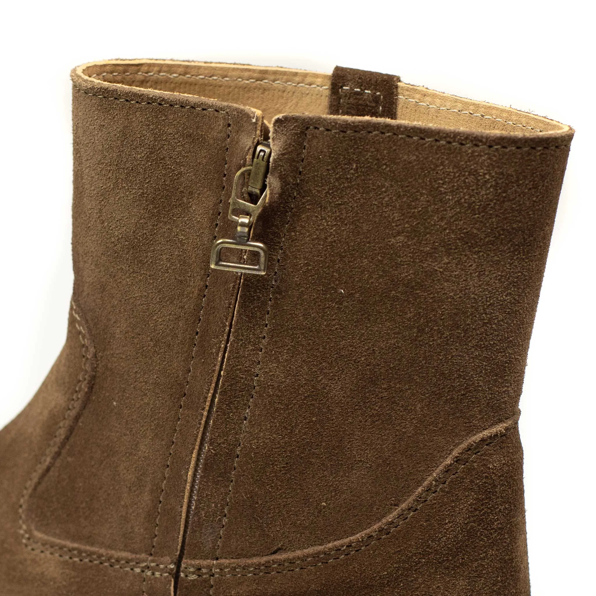 Clint side-zip boots taupe suede (restock)