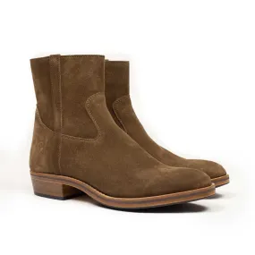 Clint side-zip boots taupe suede (restock)