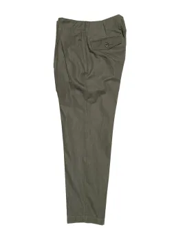 COMPACT YARN TROUSERS KHAKI