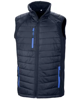 compass padded softshell gilet | Navy/Royal