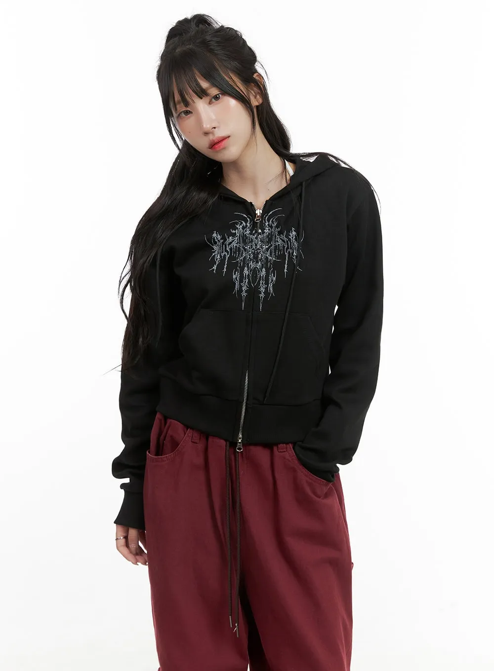 Cotton Graphic Hoodie Jacket CG420