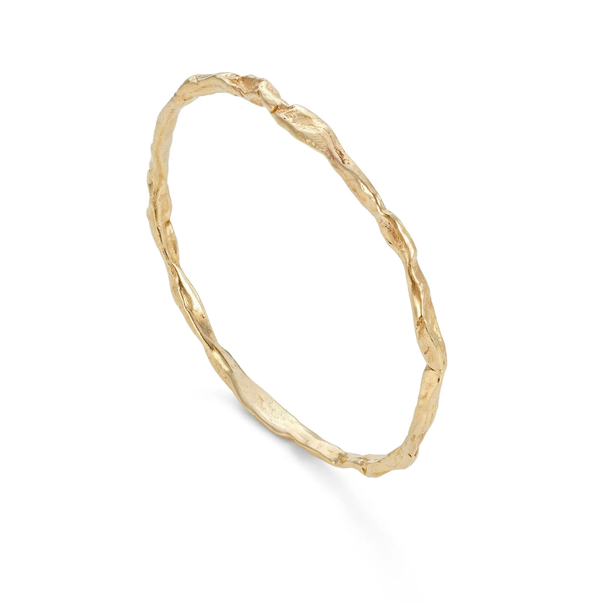 Craggy Bangle 9ct Gold