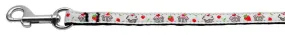 Cupcakes Nylon Ribbon Leash White 3-8 inch wide 4ft Long