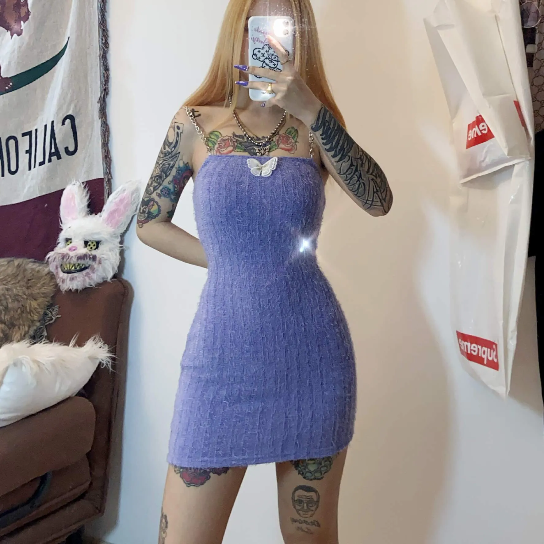 Deep Purple Mini Dress