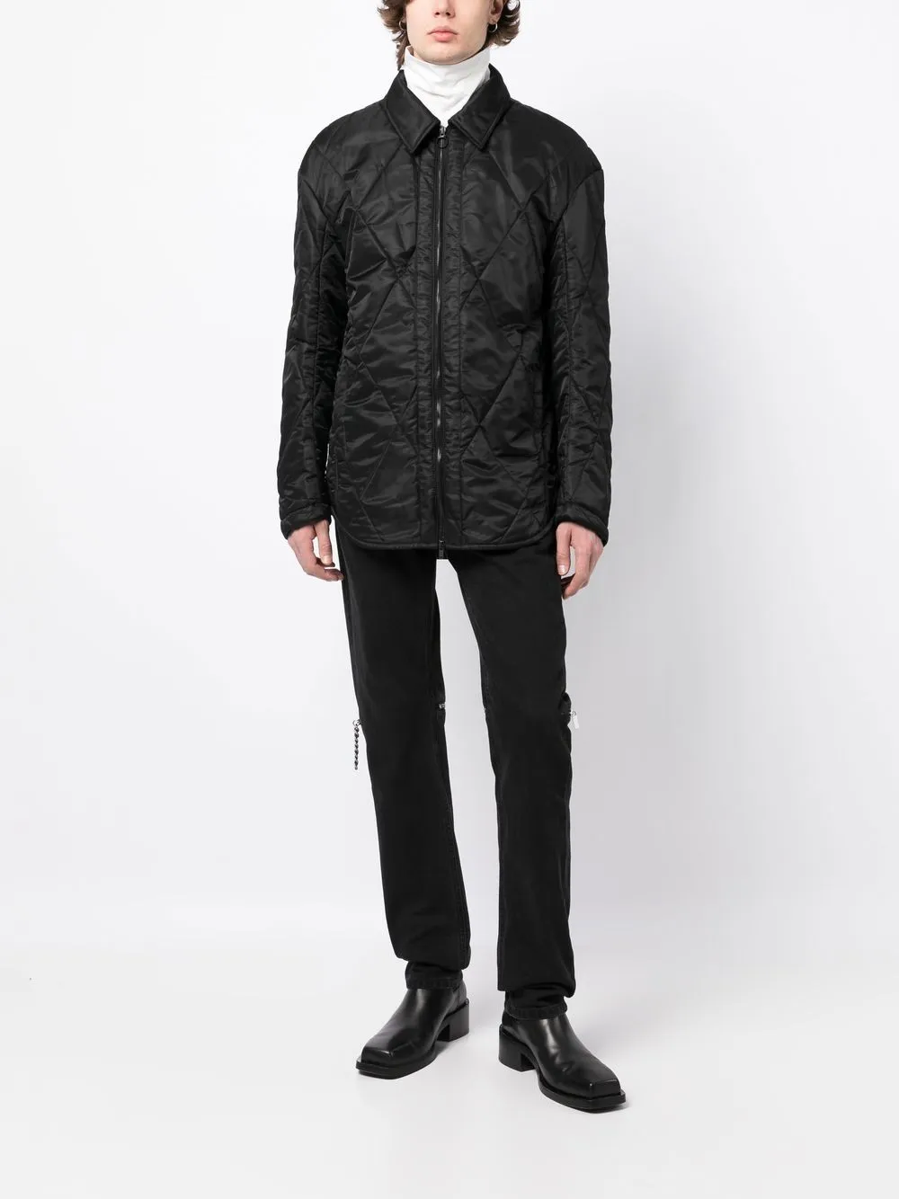 Diamond-Quilted Jacket