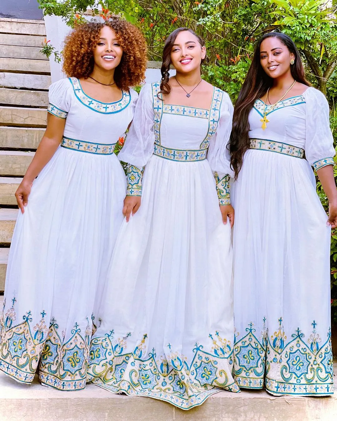 Effortless Elegance in Light Blue Habesha Dress Modern Ethiopian Dress