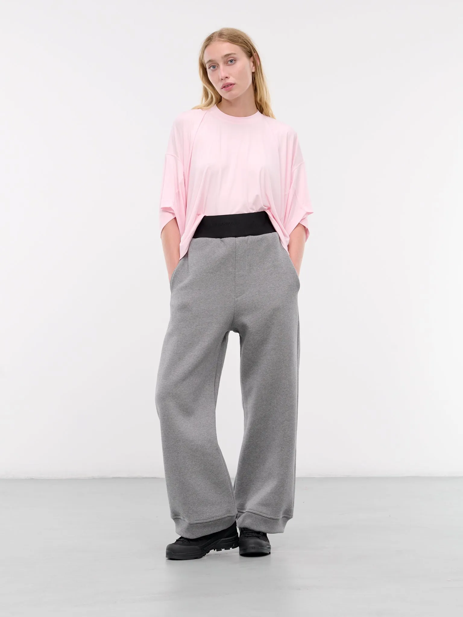 Elastic Waistband Sweatpants (S2WJEPA01-GREY-MELANGE)