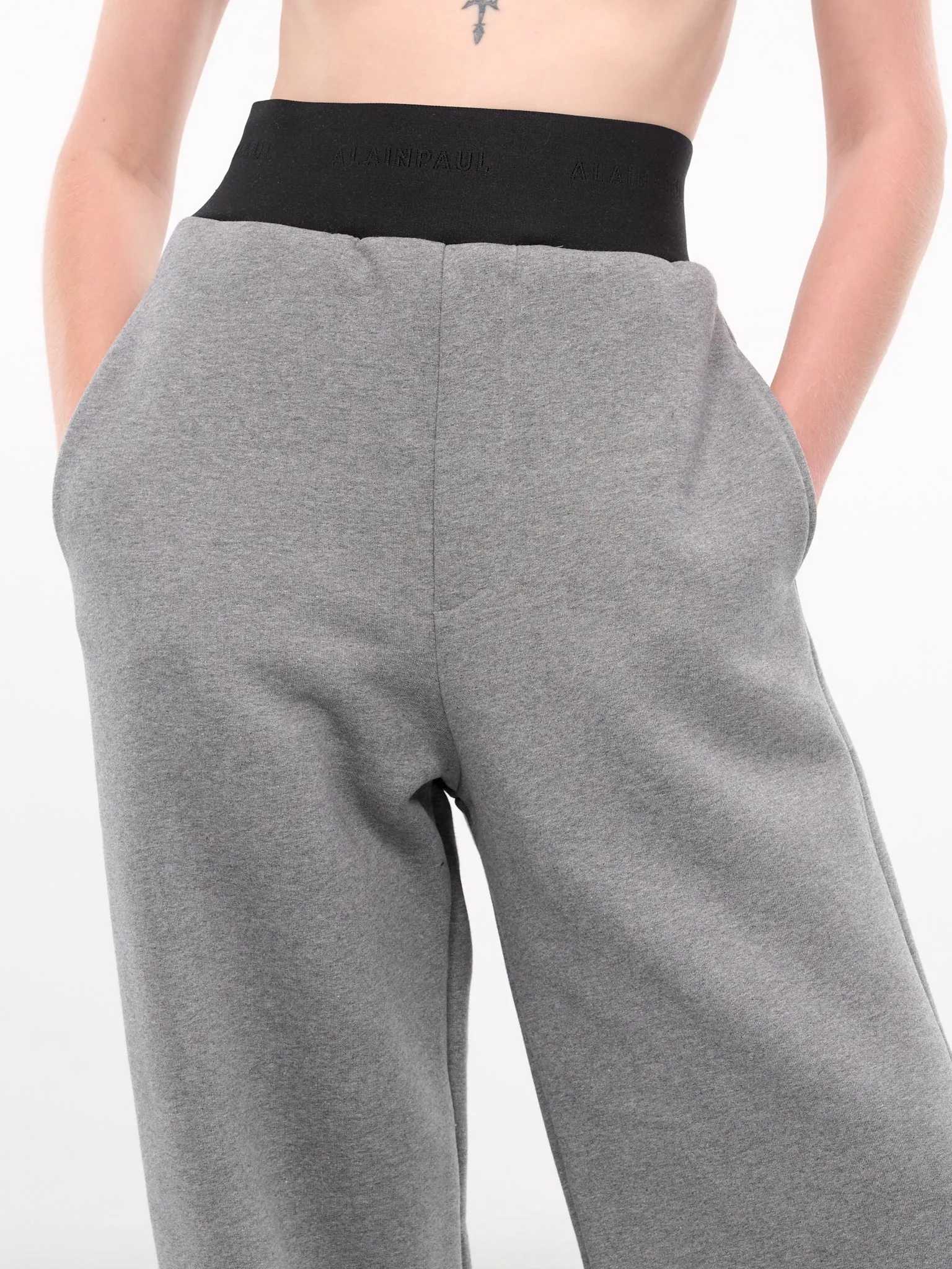 Elastic Waistband Sweatpants (S2WJEPA01-GREY-MELANGE)