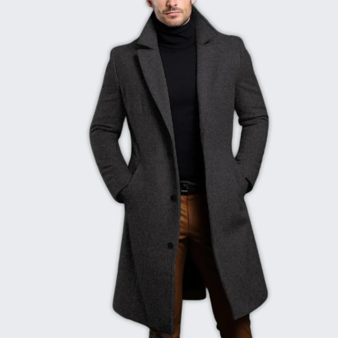 Elegant Men's Winter Trench Coat - Warm, Stylish & Versatile