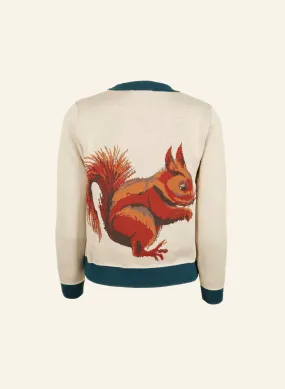 Esther Long Knitted Jumper - Cream Squirrel