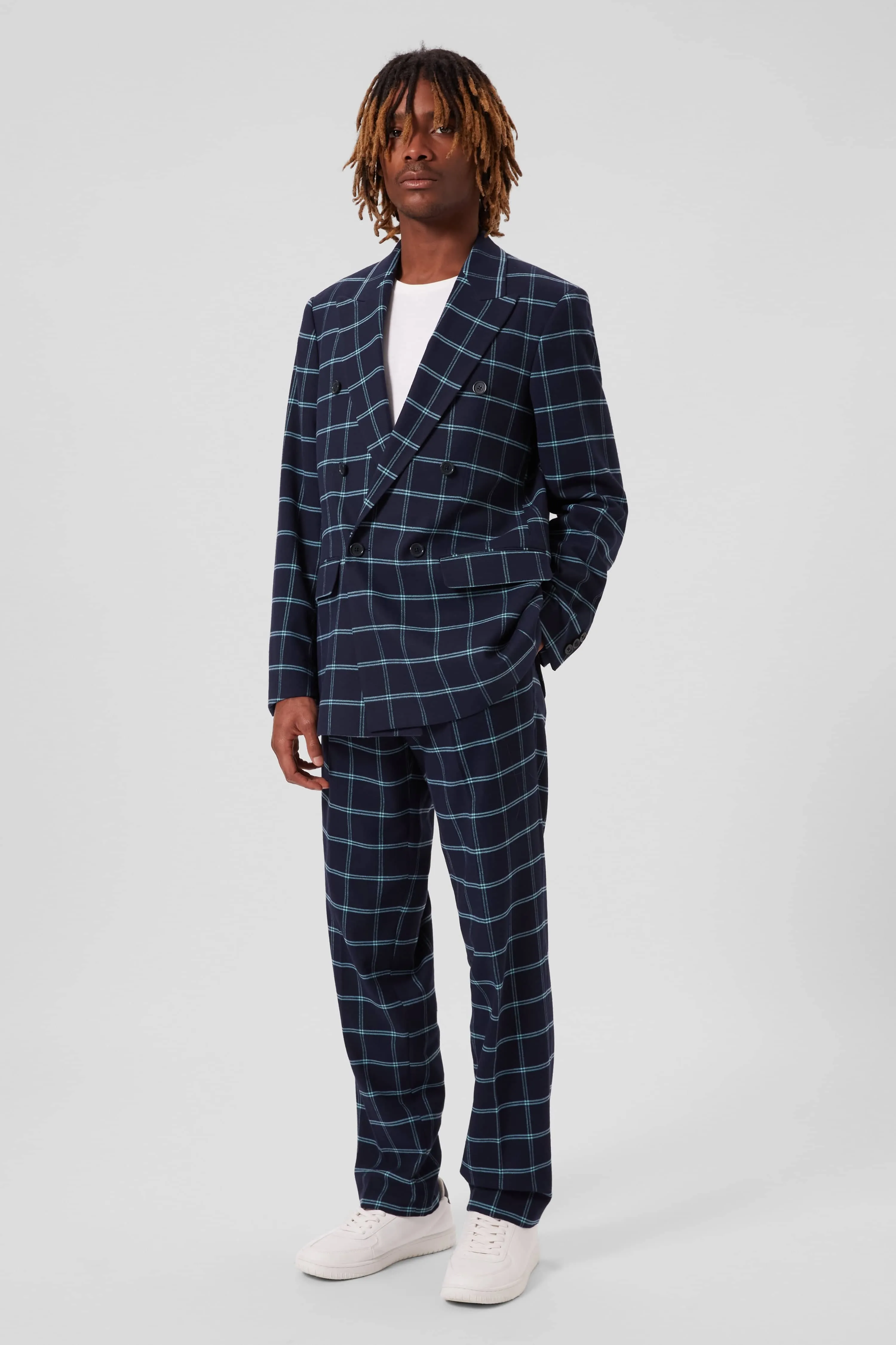 Fabien Oversized Blue Check Jacket - ARCHIVE