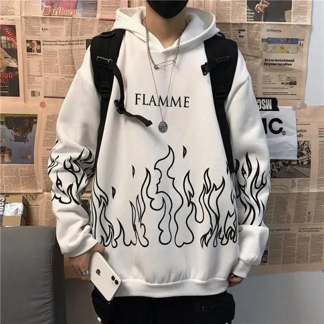 Fire Flame Y2k Premium Hoodie