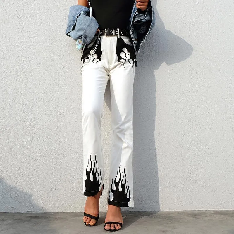 Flame Print Pants