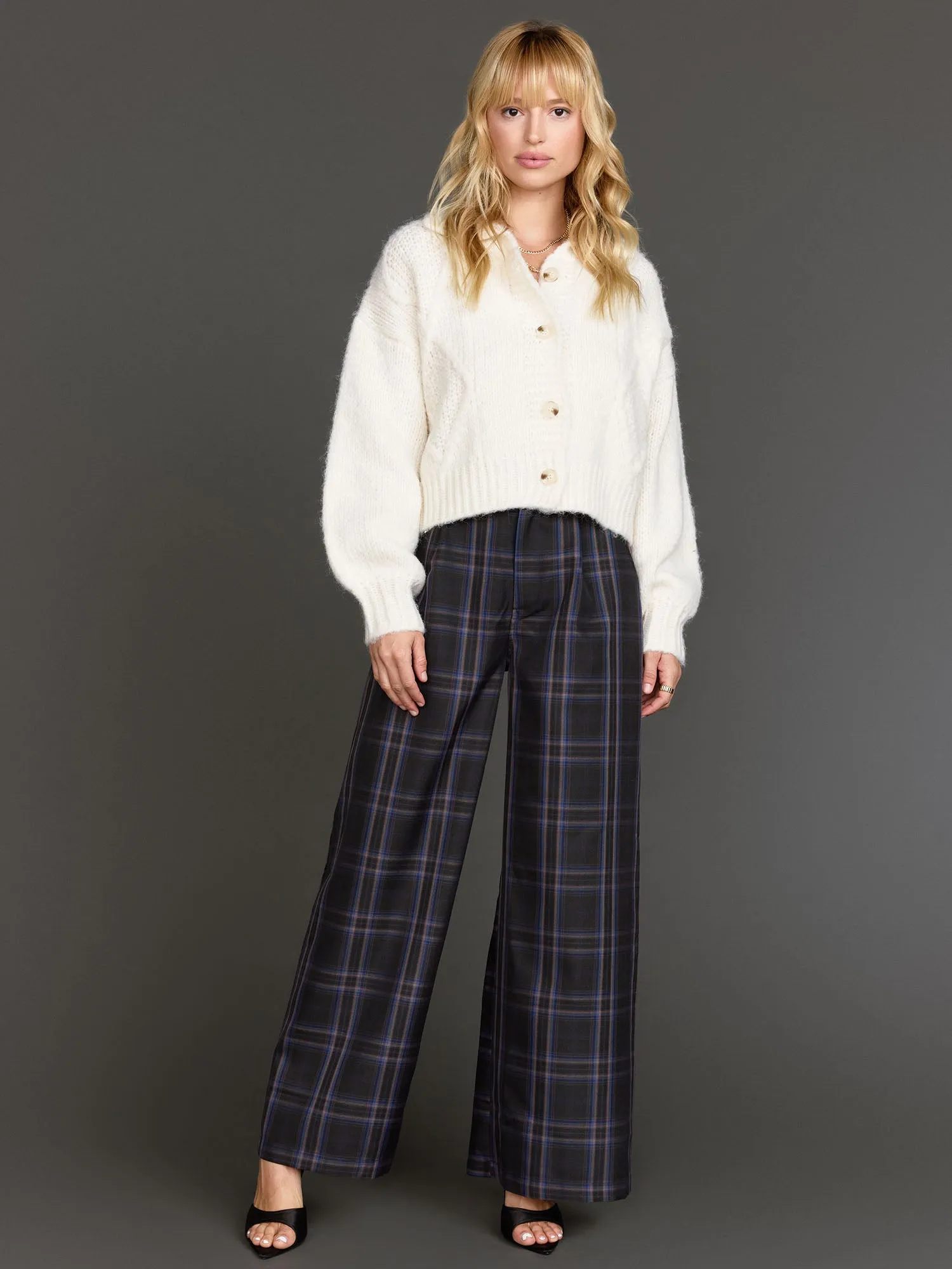 Fore Collection Plaid High Waist Wide Leg Pants - Brands We Love