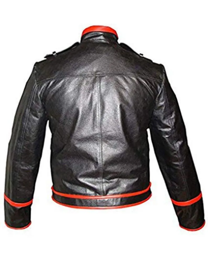 Freddie Mercury Military Concert Black & Red Leather Jacket