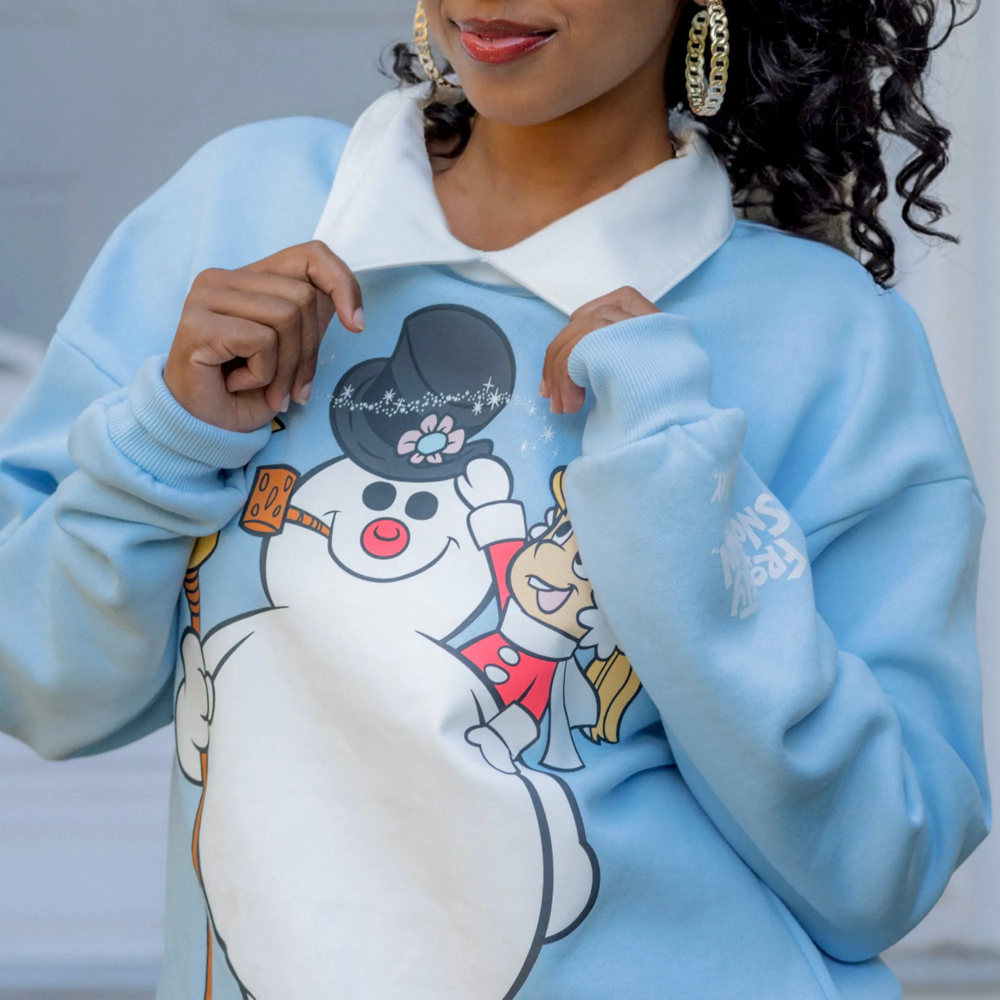 Frosty the Snowman Collared Crewneck