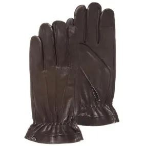 Gants Homme tactile cuir agneau Marron