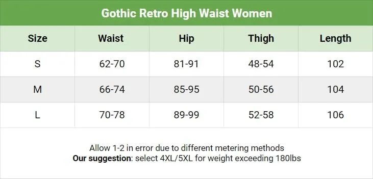 Gothic Retro High Waist, Attractive Pants For Women