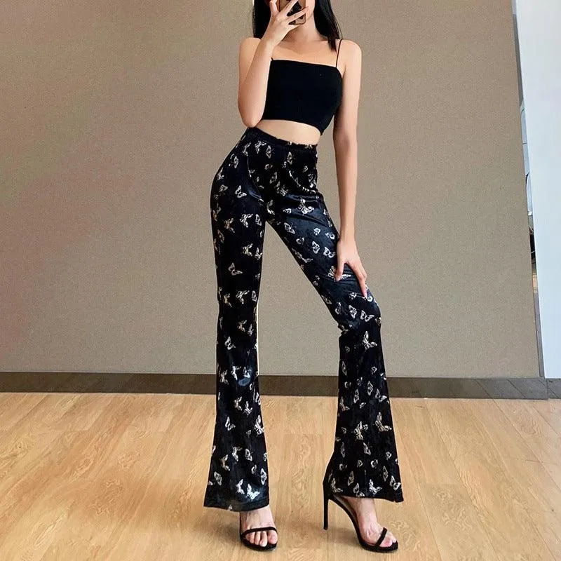 Gothic Retro High Waist, Attractive Pants For Women