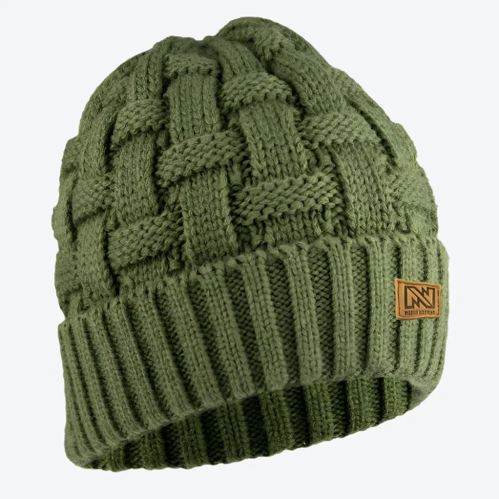 Heated Cable Knit Beanie