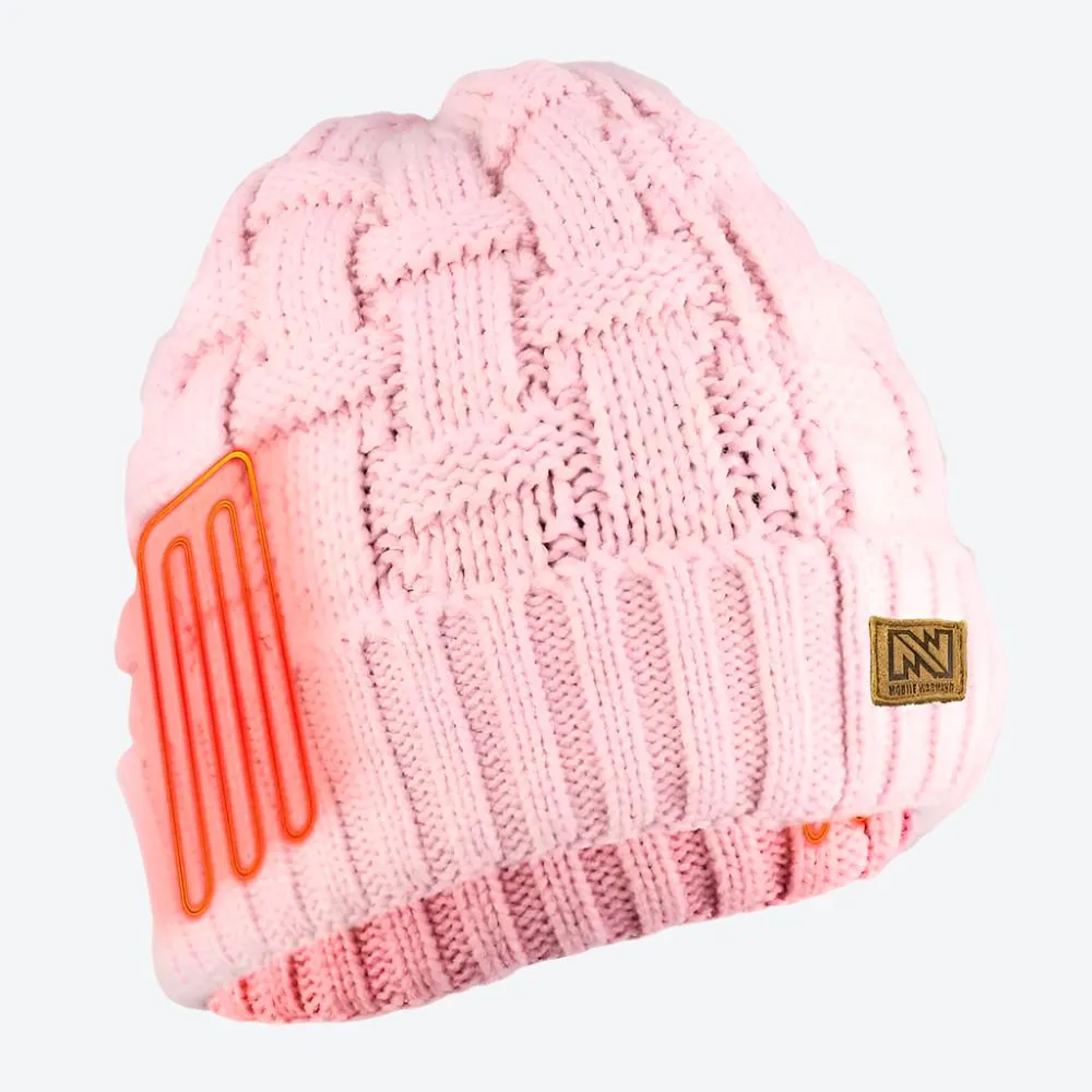 Heated Cable Knit Beanie