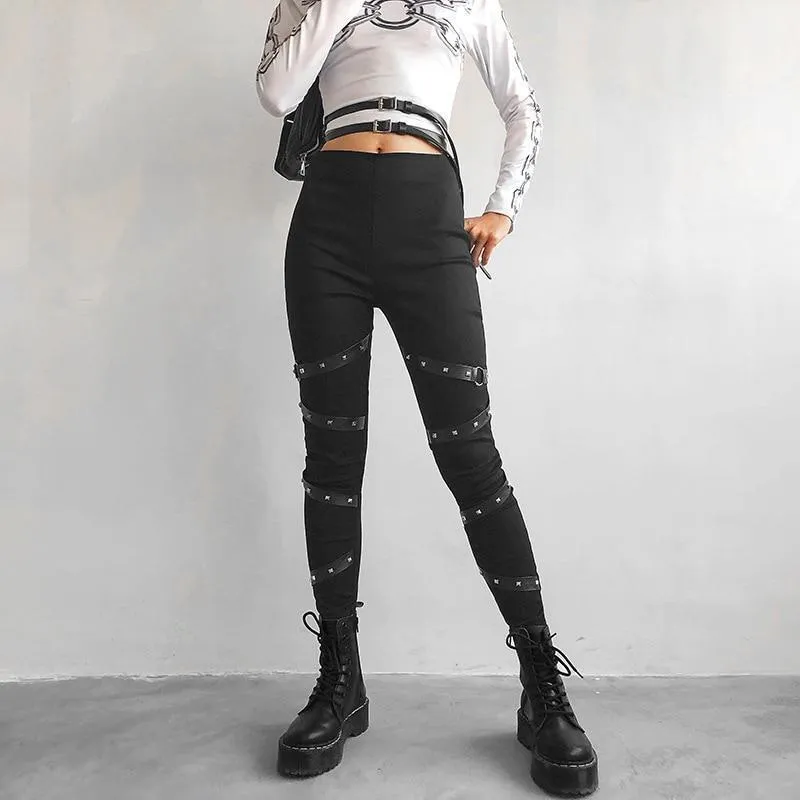 High Waisted Black Skinny Pants