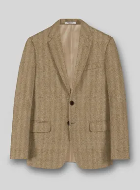 Highlander Beige Herringbone Tweed Jacket